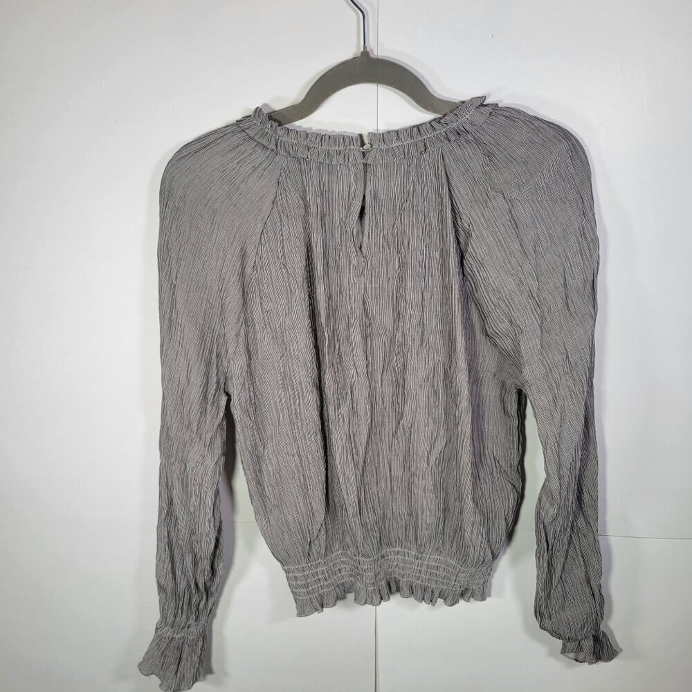 Highline Collective Women Rayon Blend Gray Long Sleeve Ruffle Hem Top Size S/P - Picture 8 of 8